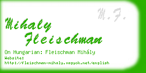 mihaly fleischman business card
