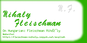 mihaly fleischman business card